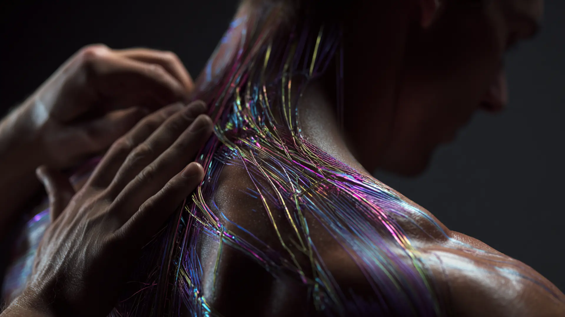 Faszien Loesen Mann Trainiert Mit Dehnungsband Faszien Loesen Mann Trainiert Mit Dehnungsband